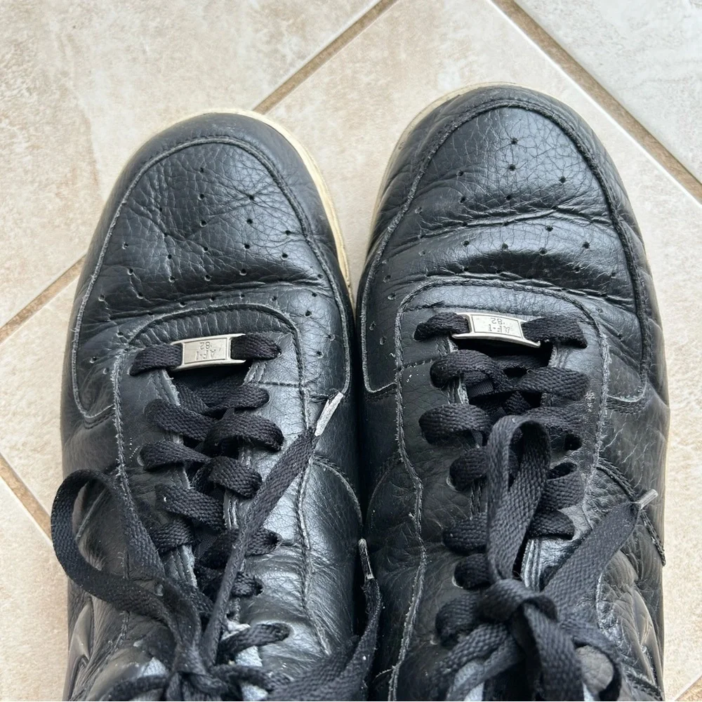 Nike Air Force 1 Men's Black Sneakers Size 15 Basketball Athletic Grunge